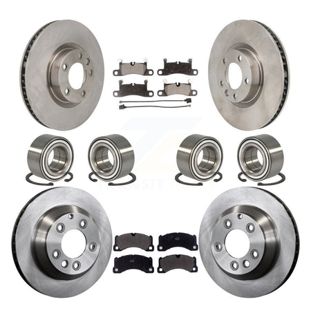 Front Rear Bearing Disc Brake Rotor Pad Kit (10Pc) For Volkswagen Touareg Porsche Cayenne KBB-130837