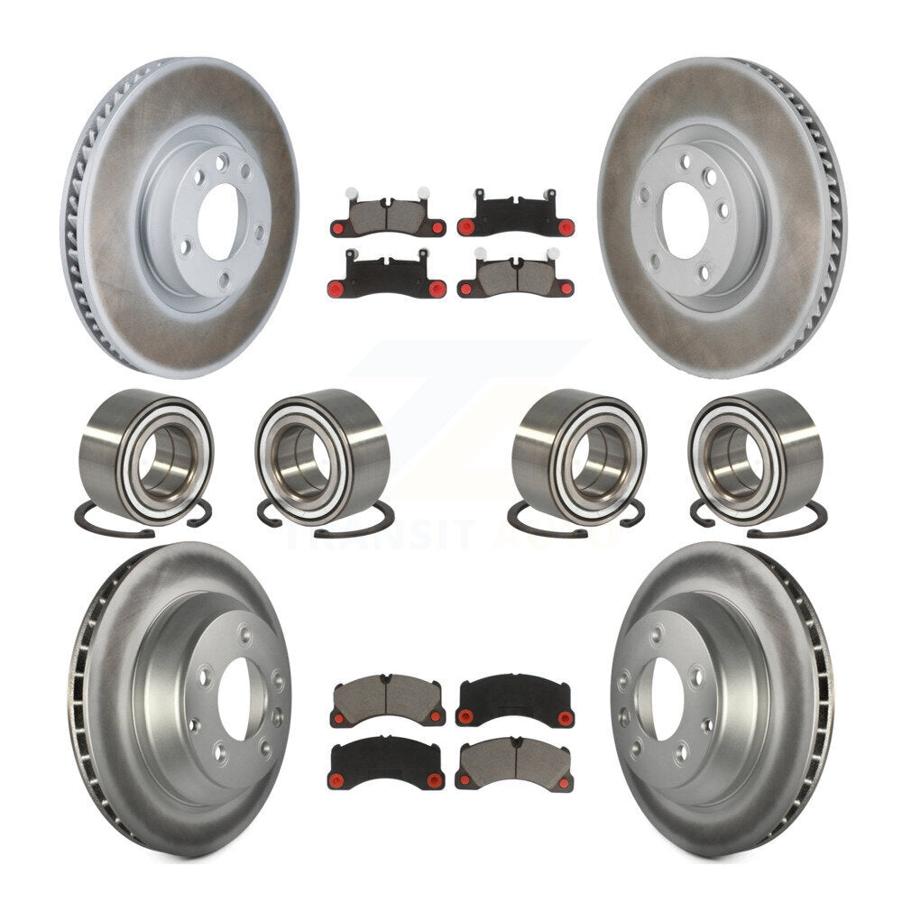Front Rear Bearing Coat Brake Rotor Pad Kit (10Pc) For Volkswagen Touareg Porsche Cayenne KBB-130844