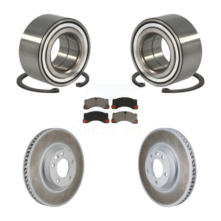 Front Wheel Bearing Coated Brake Rotor And Pad Kit For Volkswagen Touareg Porsche Cayenne KBB-130845
