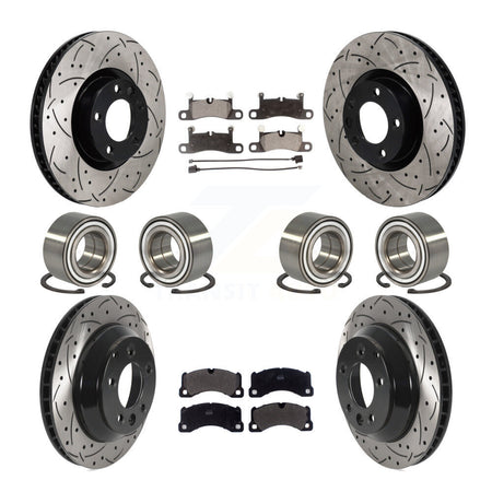 Front Rear Bearing Coat Brake Rotor Pad Kit (10Pc) For Volkswagen Touareg Porsche Cayenne KBB-130847