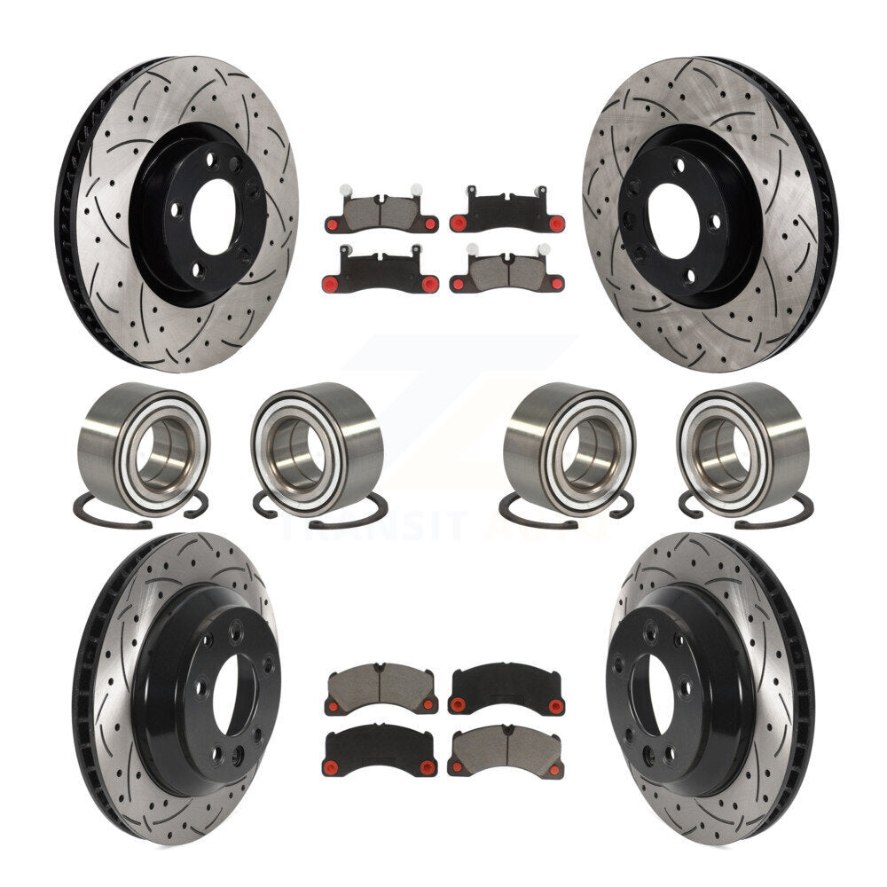 Front Rear Bearing Coat Brake Rotor Pad Kit (10Pc) For Volkswagen Touareg Porsche Cayenne KBB-130848