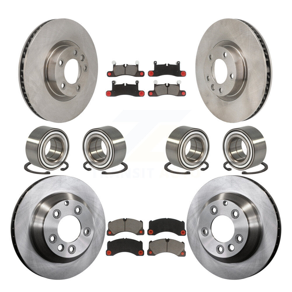 Front Rear Bearing Disc Brake Rotor Pad Kit (10Pc) For Volkswagen Touareg Porsche Cayenne KBB-130850