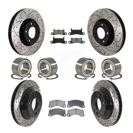 Front Rear Bearing Coat Brake Rotor Pad Kit (10Pc) For Volkswagen Touareg Porsche Cayenne KBB-130852