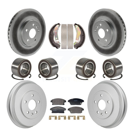 Front Rear Bearing Coat Brake Rotor Pads Shoe Kit (10Pc) For 2013-2017 Chevrolet Trax AWD KBB-130858