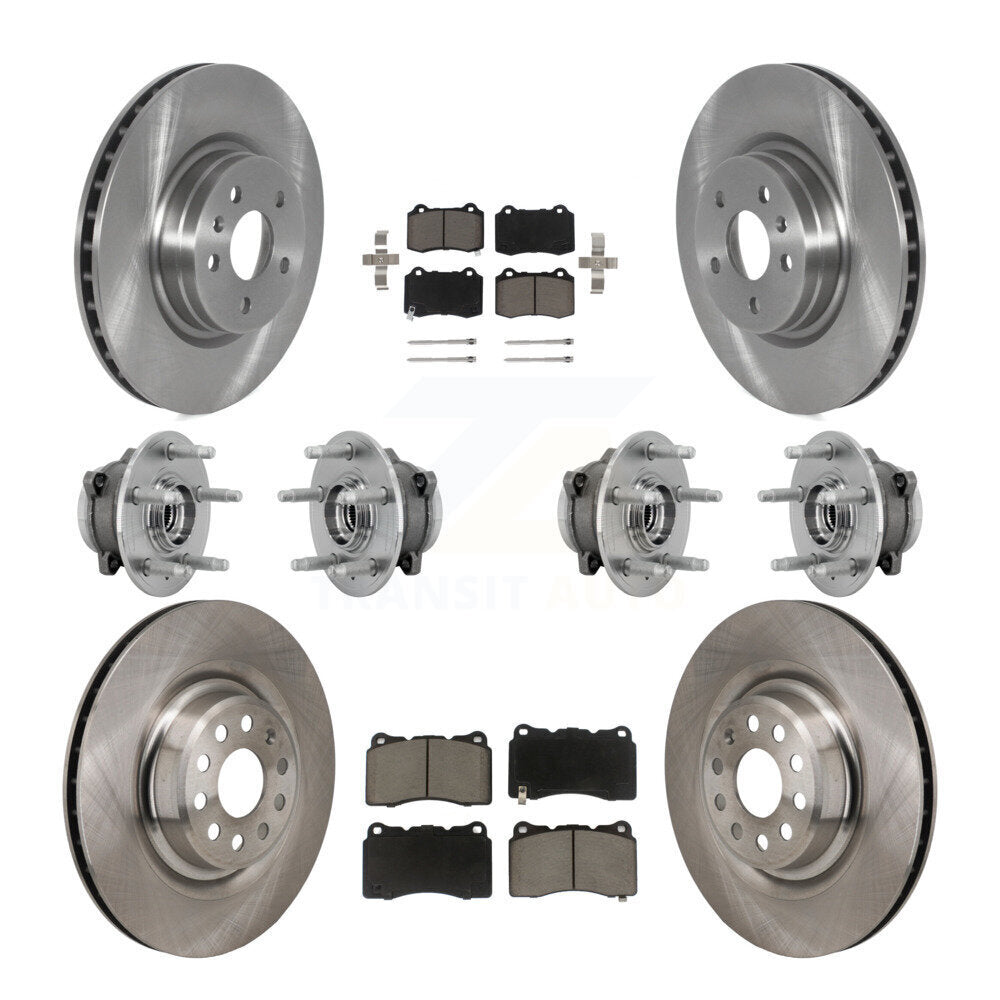 Front Rear Hub Bearing Assembly Disc Brake Rotors And Ceramic Pads Kit (10Pc) For Tesla S KBB-130992