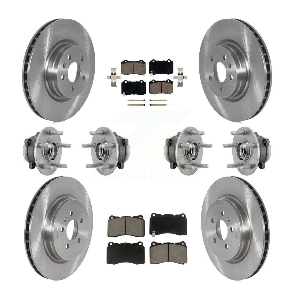 Front Rear Hub Bearing Disc Brake Rotor Pad Kit (10Pc) For Tesla X S With Brembo Calipers KBB-130995