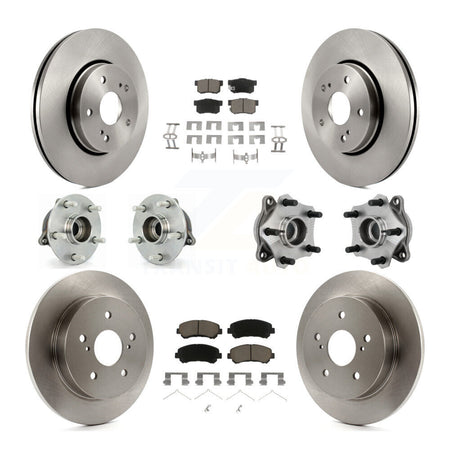 Front Rear Hub Bearing Disc Brake Rotor & Pad Kit (10Pc) For 2010-2013 Suzuki Kizashi AWD KBB-131011