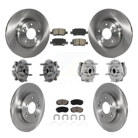 Front Rear Hub Bearings Disc Brake Rotors And Ceramic Pads Kit (10Pc) For Kia Seltos KBB-131023