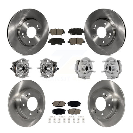 Front Rear Hub Bearing Brake Rotor And Pad Kit (10Pc) For 2022 Hyundai Kona FWD with 2.0L KBB-131027