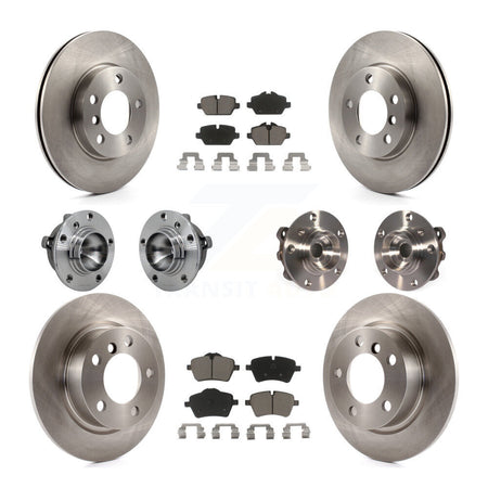Front Rear Hub Bearing Disc Brake Rotor Pad Kit (10Pc) For Mini Cooper Countryman Paceman KBB-131037
