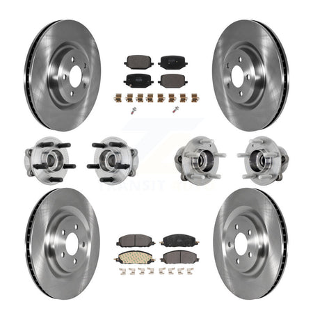Front Rear Hub Bearing Brake Rotor Pad Kit (10Pc) For Lincoln Aviator Ford Police Utility KBB-131083