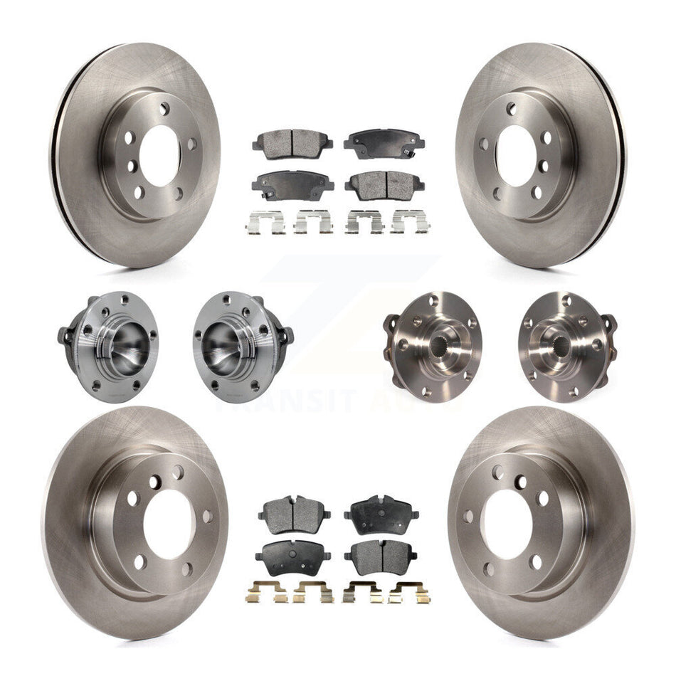 Front Rear Hub Bearing Disc Brake Rotor Pad Kit (10Pc) For Mini Cooper Countryman Paceman KBB-131102