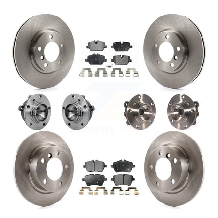 Front Rear Hub Bearing Disc Brake Rotor Pad Kit (10Pc) For Mini Cooper Countryman Paceman KBB-131103