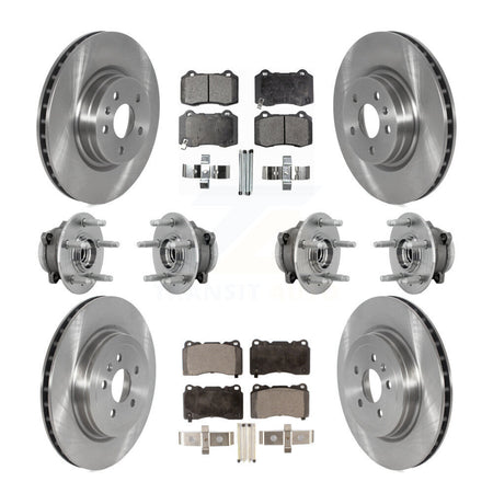 Front Rear Hub Bearing Disc Brake Rotor Pad Kit (10Pc) For Tesla X S With Brembo Calipers KBB-131111