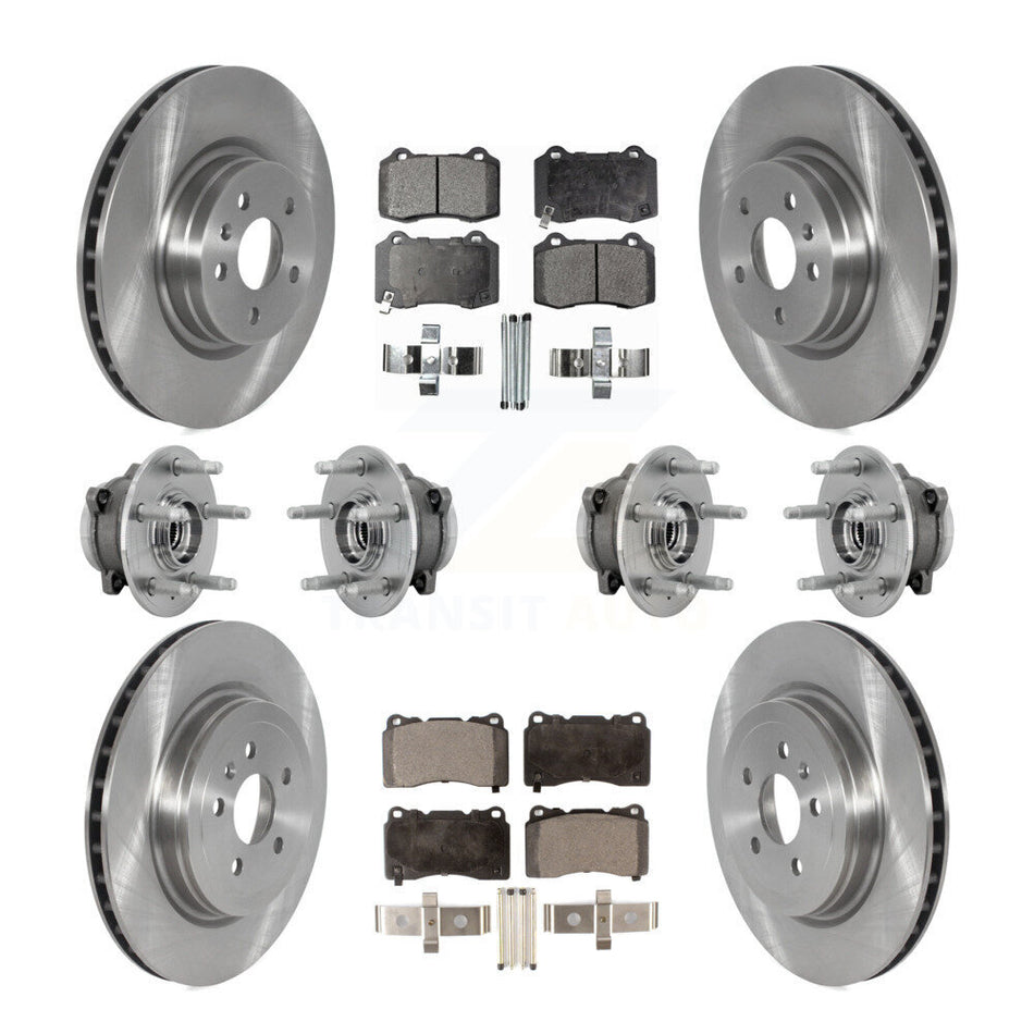 Front Rear Hub Bearing Disc Brake Rotor Pad Kit (10Pc) For Tesla X S With Brembo Calipers KBB-131111
