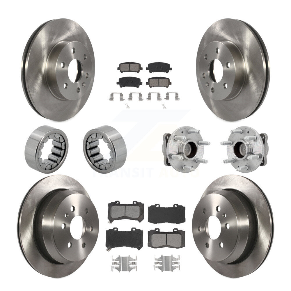Front Rear Hub Bearing Brake Rotor Pads Shoe Kit (10Pc) For Chevrolet Colorado GMC Canyon KBB-131195
