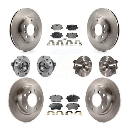 Front Rear Hub Bearing Disc Brake Rotor Pad Kit (10Pc) For Mini Cooper Countryman Paceman KBB-131208