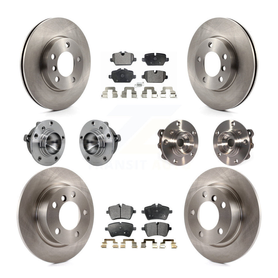 Front Rear Hub Bearing Disc Brake Rotor Pad Kit (10Pc) For Mini Cooper Countryman Paceman KBB-131208