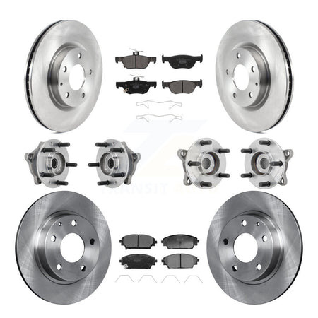 Front Rear Hub Bearing Disc Brake Rotor And Pads Kit (10Pc) For 2020-2022 Mazda CX-30 AWD KBB-131217