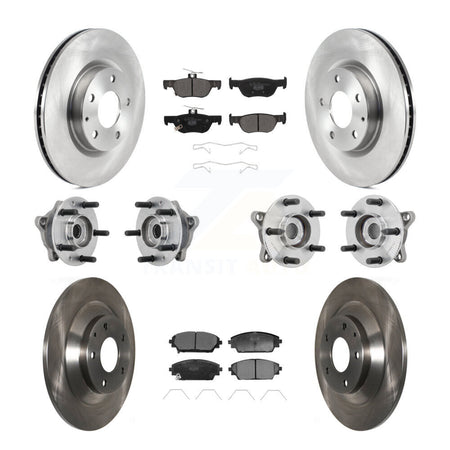 Front Rear Hub Bearing Disc Brake Rotor And Pads Kit (10Pc) For 2020-2022 Mazda CX-30 AWD KBB-131218