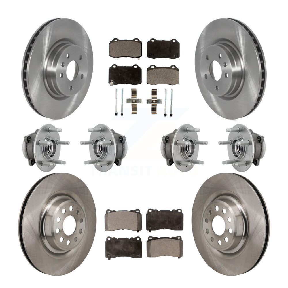 Front Rear Hub Bearing Assembly Disc Brake Rotors And Ceramic Pads Kit (10Pc) For Tesla S KBB-131261