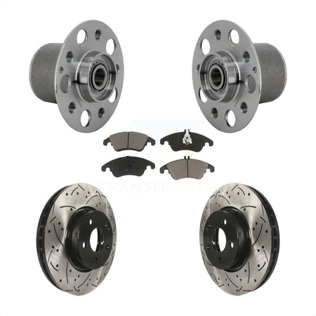 Front Hub Bearing Coated Drill Slot Brake Rotor Pads Kit For Mercedes-Benz E350 E400 E250 KBB-131324
