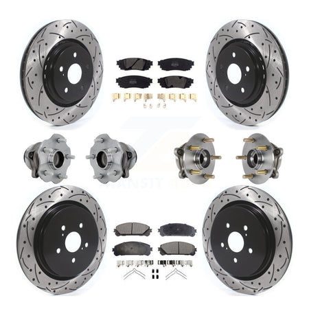 Front Rear Hub Bearing Coat Brake Rotor Pads Kit (10Pc) For Lexus RX350 RX350L RX450h FWD KBB-131350
