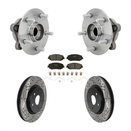 Front Hub Bearing Coat Drill Slot Brake Rotor Pads Kit For Toyota C-HR Lexus UX250h UX200 KBB-131385