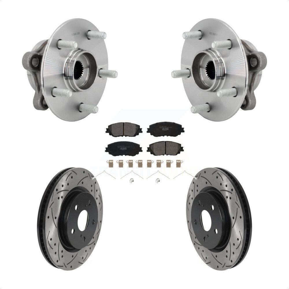 Front Hub Bearing Coat Drill Slot Brake Rotor Pads Kit For Toyota C-HR Lexus UX250h UX200 KBB-131534