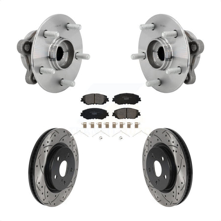 Front Hub Bearing Coat Drill Slot Brake Rotor Pads Kit For Toyota C-HR Lexus UX250h UX200 KBB-131534