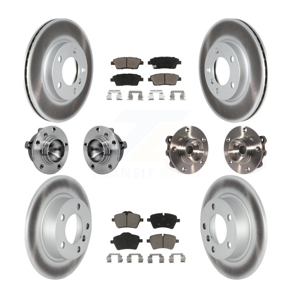 Front Rear Hub Bearing Coat Brake Rotor Pad Kit (10Pc) For Mini Cooper Countryman Paceman KBB-131572