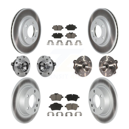 Front Rear Hub Bearing Coat Brake Rotor Pad Kit (10Pc) For Mini Cooper Countryman Paceman KBB-131573