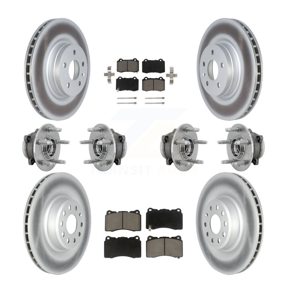 Front Rear Hub Bearing Coated Disc Brake Rotor Pad Kit (10Pc) For 2016 Tesla S From 04 16 KBB-131604