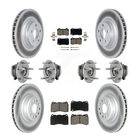 Front Rear Hub Bearing Coat Brake Rotor Pad Kit (10Pc) For Tesla X S With Brembo Calipers KBB-131606