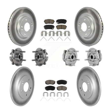 Front Rear Hub Bearing Coated Disc Brake Rotor Pad Kit (10Pc) For Hyundai Kona Kia Seltos KBB-131625