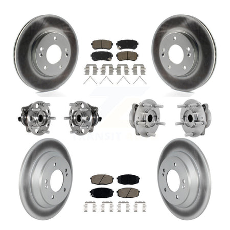 Front Rear Hub Bearing Coat Brake Rotor Pads Kit (10Pc) For 22 Hyundai Kona FWD with 1.6L KBB-131634