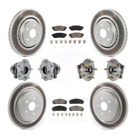 Front Rear Hub Bearing Coat Brake Rotor Pads Kit (10Pc) For Lexus RX350 RX350L RX450h FWD KBB-131640