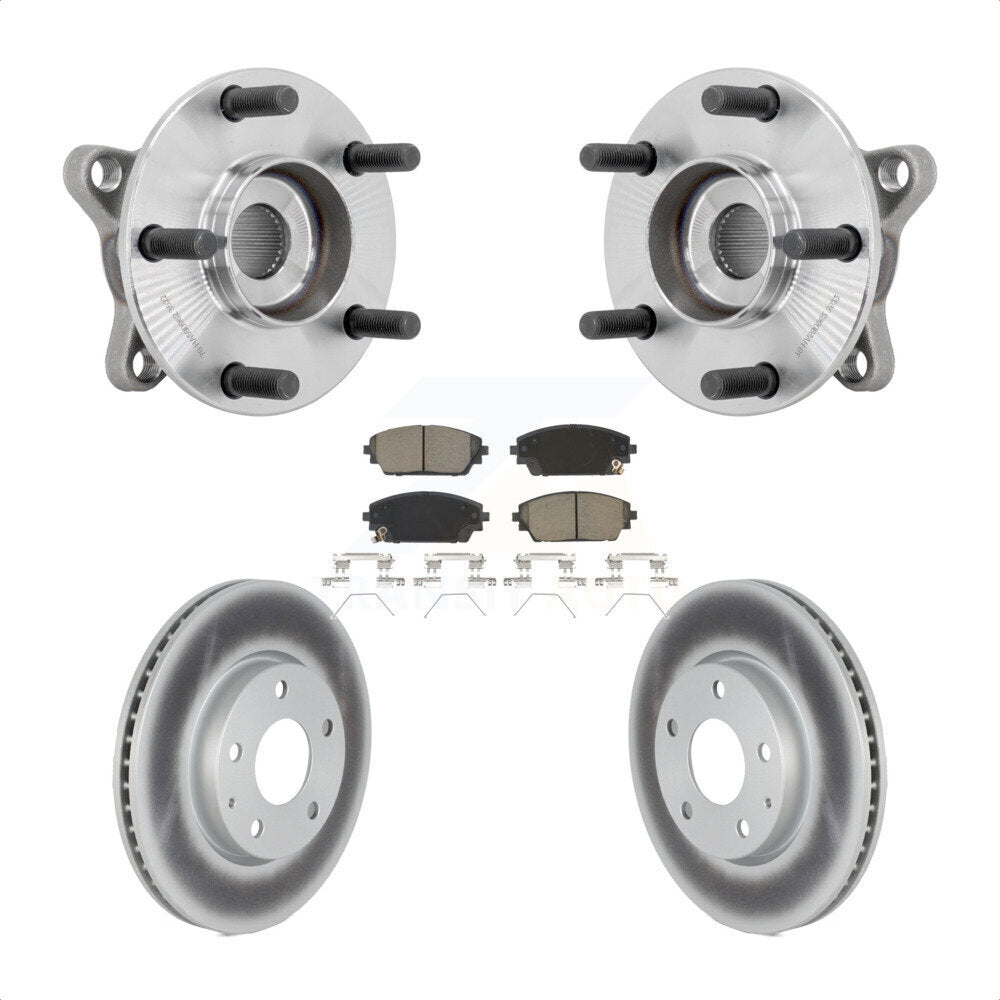 Front Hub Bearing Coated Brake Rotor Pads Kit For Mazda 3 Vehicles Manufactured In Mexico KBB-131667