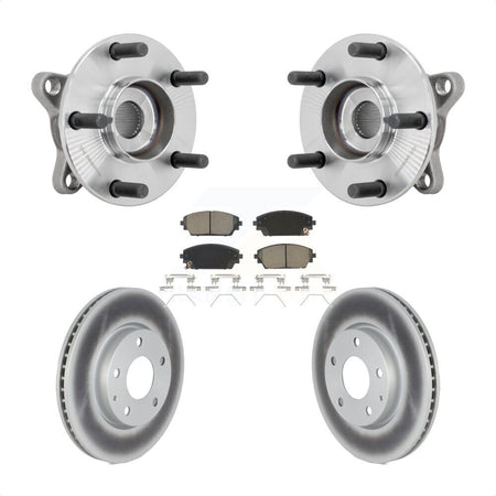 Front Hub Bearing Coated Brake Rotor Pads Kit For Mazda 3 Vehicles Manufactured In Mexico KBB-131667