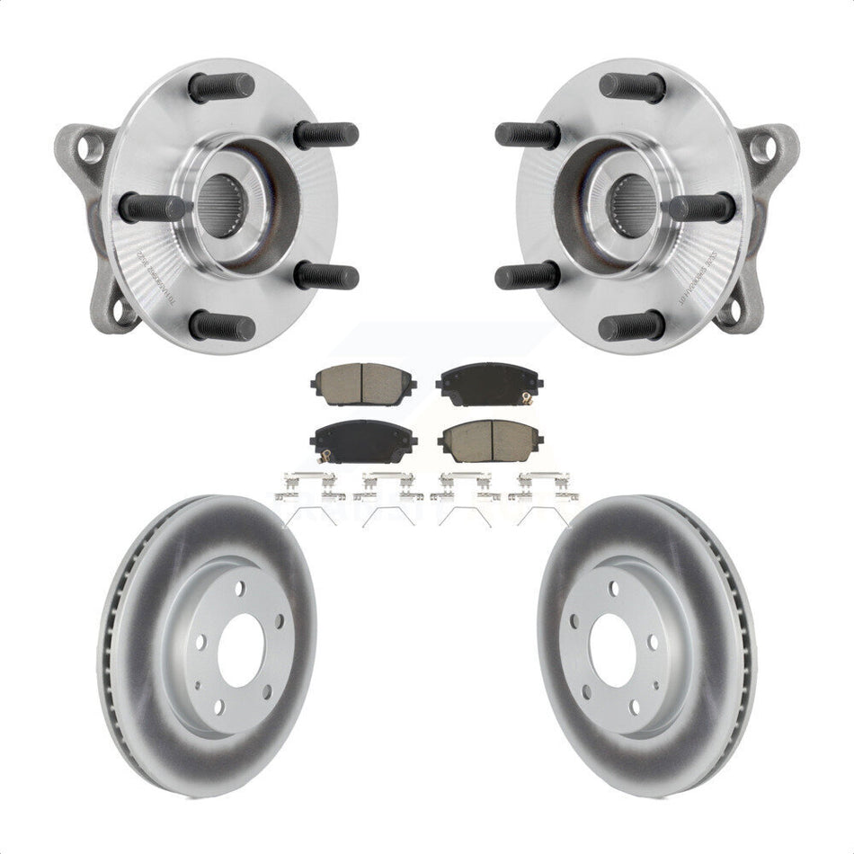 Front Hub Bearing Coated Brake Rotor Pads Kit For Mazda 3 Vehicles Manufactured In Mexico KBB-131667