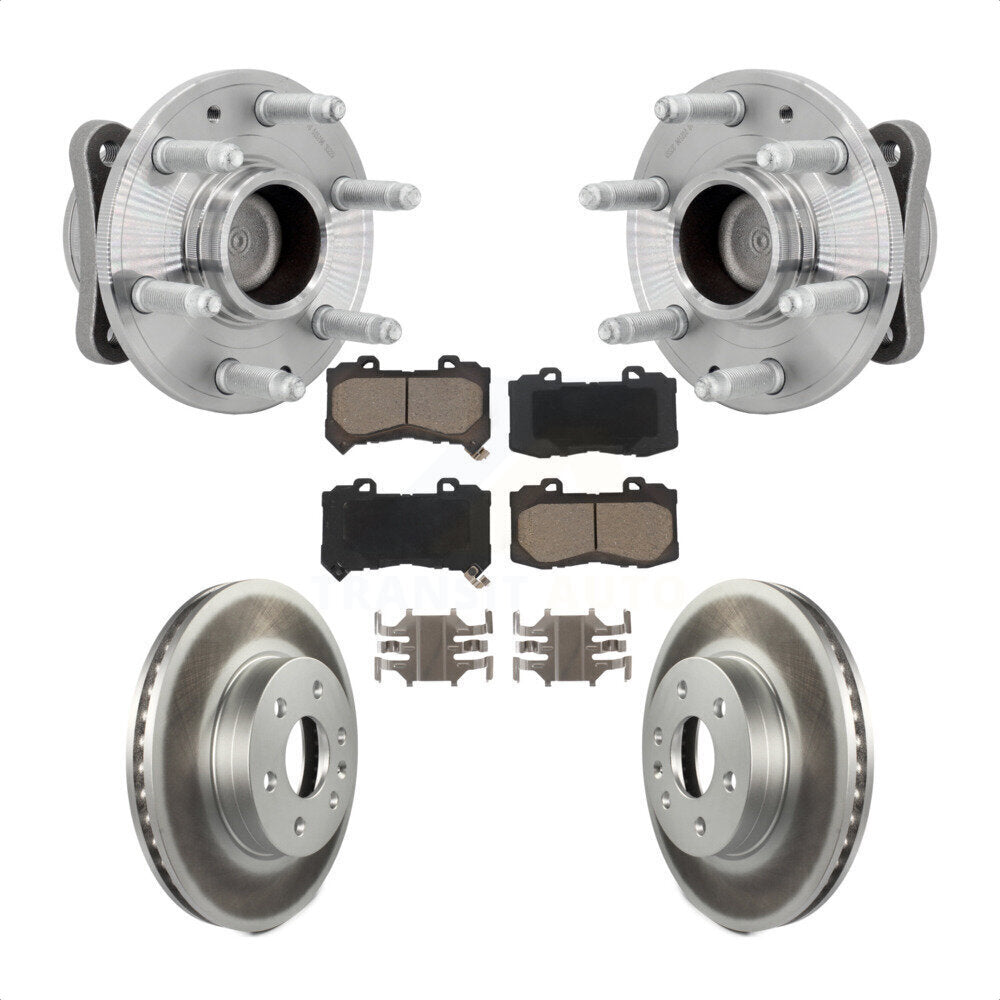 Front Hub Bearing Assembly Coat Brake Rotor Pad Kit For Chevrolet Colorado GMC Canyon RWD KBB-131671