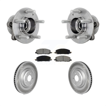 Front Hub Bearing Coated Brake Rotor And Pad Kit For Ford Explorer Lincoln Aviator Police KBB-131673