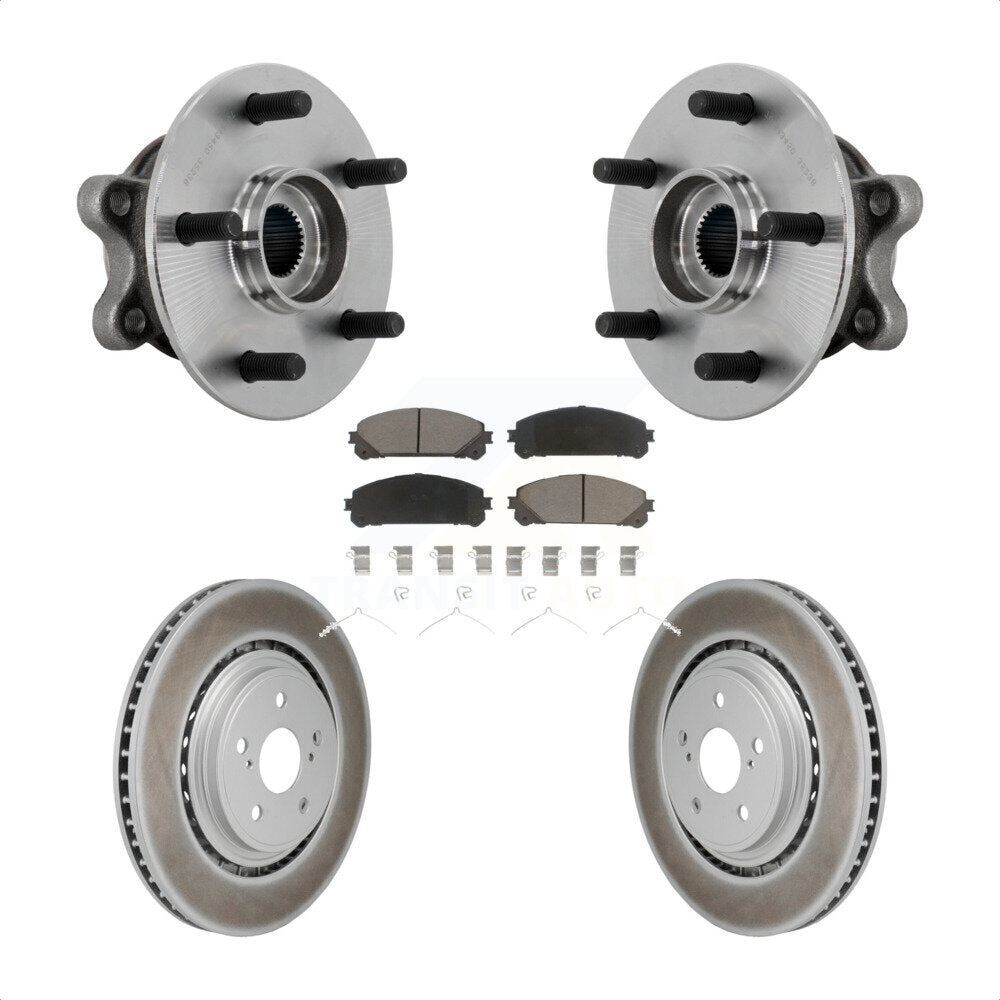 Front Hub Bearing Assembly Coated Brake Rotor And Pad Kit For 2020-2022 Toyota Highlander KBB-131674