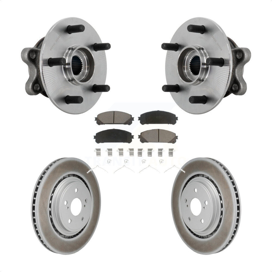 Front Hub Bearing Assembly Coated Brake Rotor And Pad Kit For 2020-2022 Toyota Highlander KBB-131674