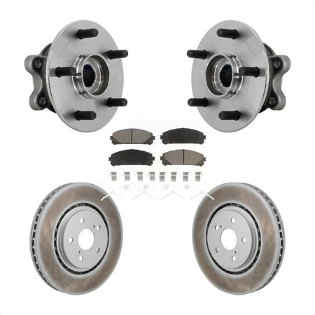 Front Hub Bearing Assembly Coated Disc Brake Rotor & Pads Kit For 2021-2023 Toyota Sienna KBB-131675
