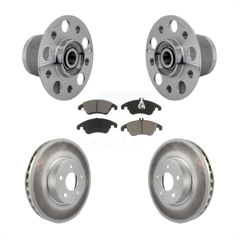 Front Hub Bearing Coated Disc Brake Rotor Pad Kit For Mercedes-Benz C300 E350 C350 SLC300 KBB-131687