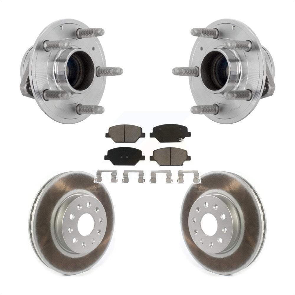 Front Hub Bearing Coated Brake Rotor Pad Kit For Chevrolet Camaro Without Brembo Calipers KBB-131692