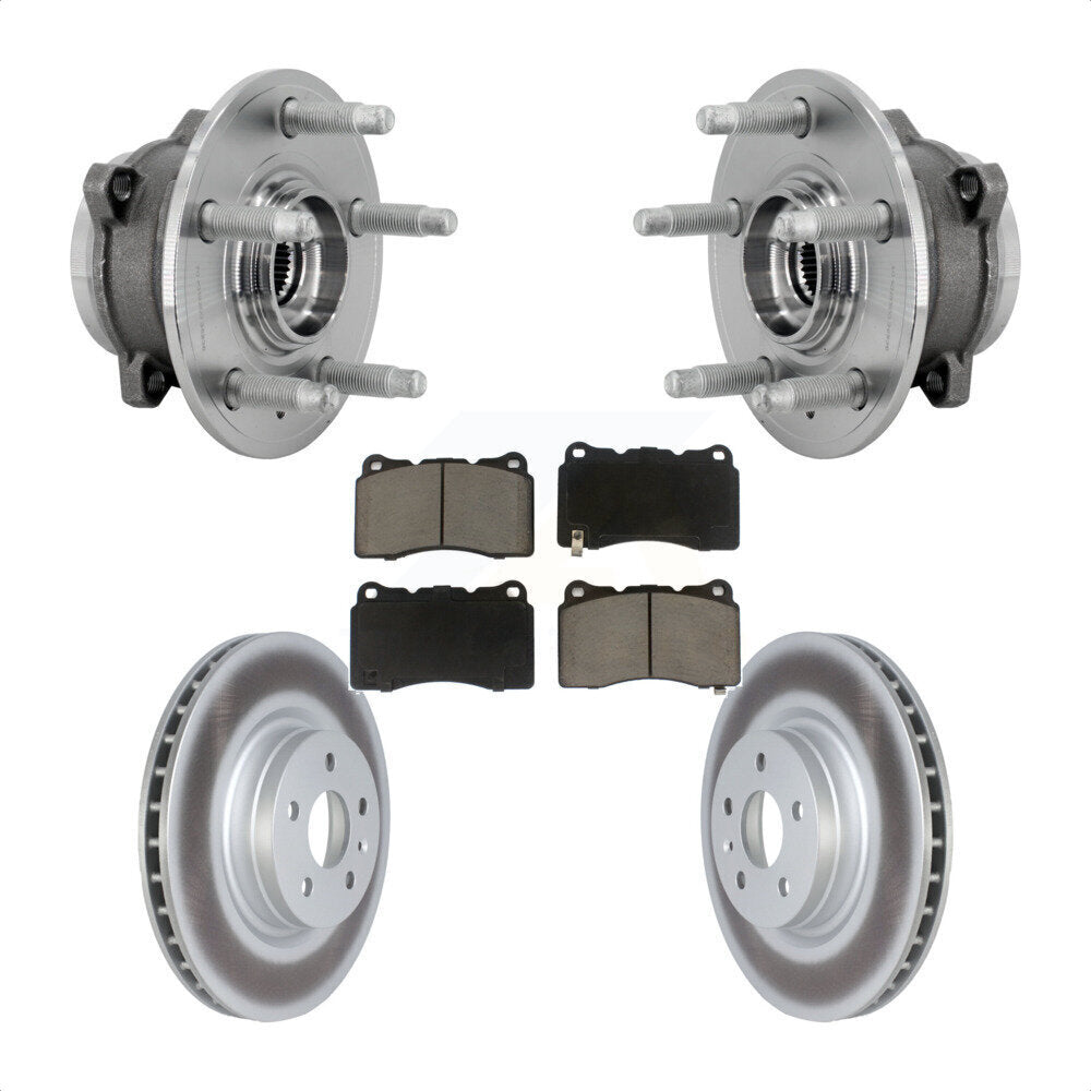 Front Hub Bearing Assembly Coated Disc Brake Rotors And Ceramic Pads Kit For Tesla S X KBB-131698