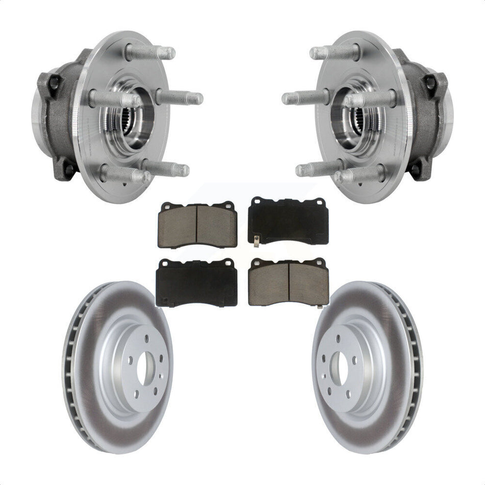 Front Hub Bearing Assembly Coated Disc Brake Rotors And Ceramic Pads Kit For Tesla S X KBB-131698