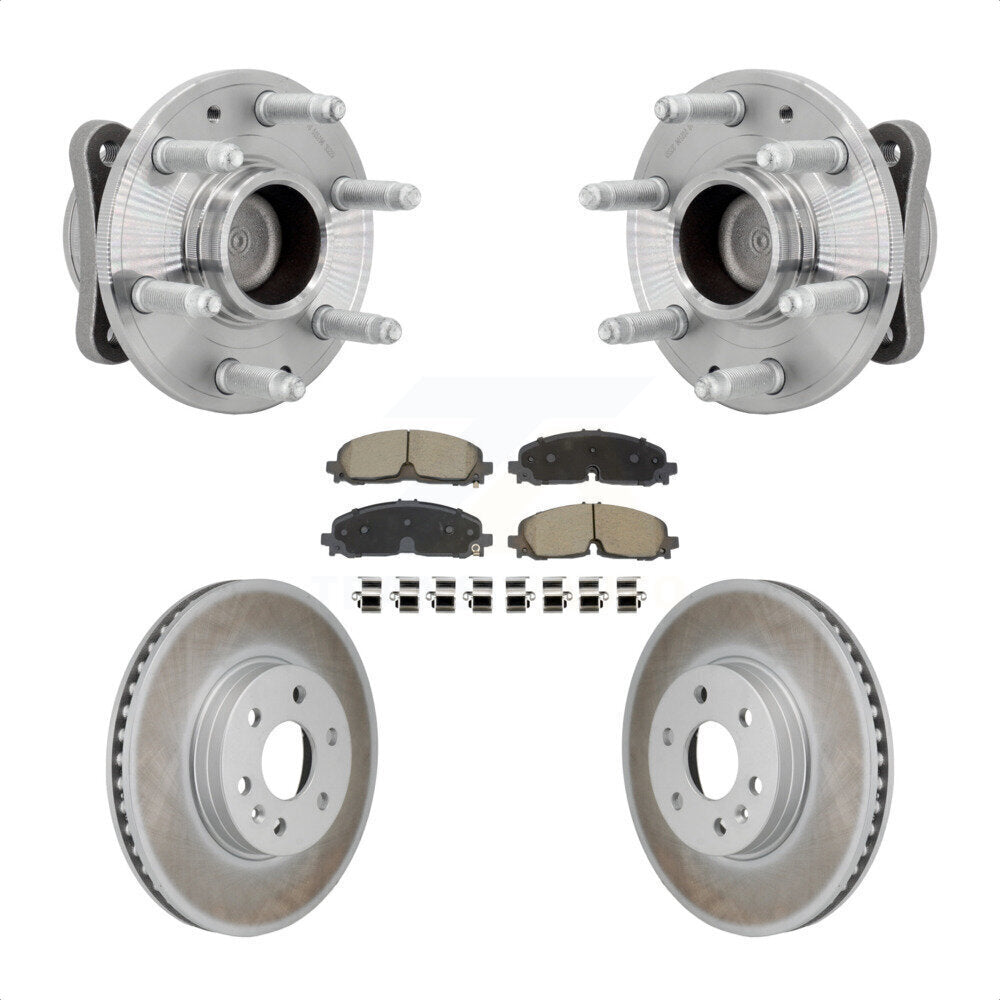 Front Hub Bearing Assembly Coat Brake Rotor Pad Kit For Chevrolet Colorado GMC Canyon RWD KBB-131706